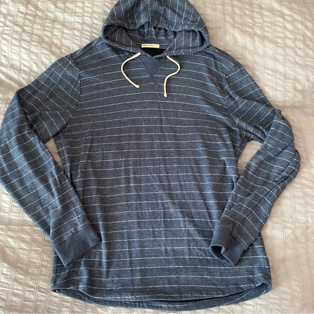 Marine Layer men’s striped long sleeve hoodie